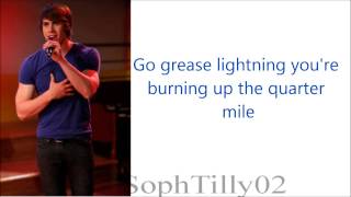 Glee  Greased Lightning Lyrics [upl. by Naujed]