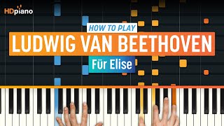 Für Elise  piano tutorial easy SLOW  how to play Für Elise synthesia [upl. by Christiano]