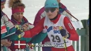 SkidVM 1991  Val di Fiemme  5 km damer K [upl. by Eido252]