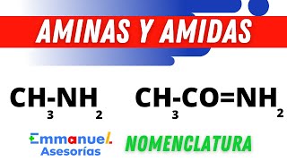 Nomenclatura de Aminas y Amidas Formulación Orgánica [upl. by Tybald]