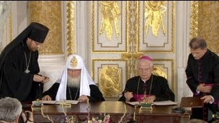 Kirchenoberhäupter von Polen und Russland rufen zur Versöhnung auf [upl. by Letnahs]