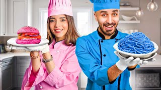 تحدي الطبخ بلون واحد مع نارين بيوتي 👩‍🍳 [upl. by Russon843]