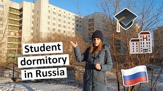 DORM TOUR  REVIEW OF A STUDENT DORM IN RUSSIA [upl. by Tillion]