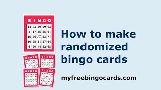 How to make randomized bingo cards [upl. by Olinde691]