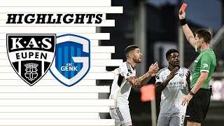 Highlights Matchday 17  KAS Eupen vs KRC Genk [upl. by Nnyltak]