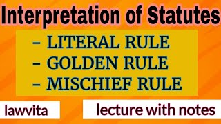 INTERPRETATION OF STATUTE  TAMIL  PRIMARY RULES OF INTERPRETATION PART 1 [upl. by Otxis]