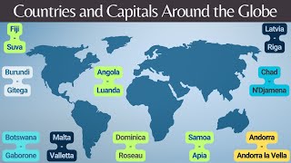 General Knowledge Quiz 8  Countries and their Capitals [upl. by Moreland]