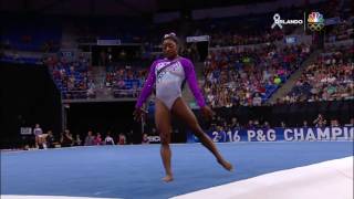 Simone Biles  Floor Exercise  2016 PampG Gymnastics Championships  Day 1 [upl. by Renard]