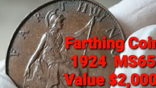 2000 from farthing MS65 eBay in 1924 UK coin farthing coin Graded quantityamp Value19111925 [upl. by Llerdna]