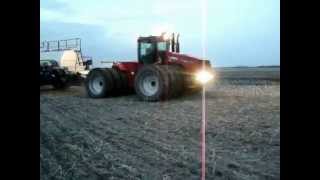 Case IH Steiger 485 4wd tractor seeding late afternoon [upl. by Wilek]