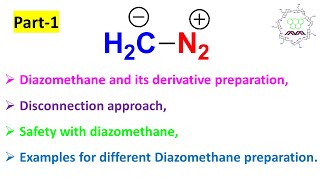 Diazomethane Part 1 Preparation of Diazomethane and disconnection approach with examples [upl. by Ellocin]