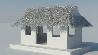 Sketchup Tutorial SE asian cottage with FUR tool [upl. by Rollo]