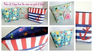 Sew easy cosmetics bags [upl. by Arted]