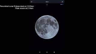 Penumbral Lunar Eclipse Time Lapse x60  Seestar S50  Pompey Observatory  25 March 2024 [upl. by Gherardi7]