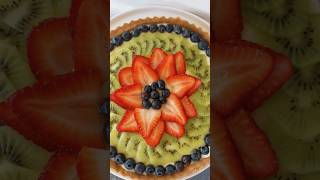 Fruit Tart 🫐🥝🍓 fruittart pastry tart custard custardtart vanillacustard dessert baking [upl. by Maighdlin501]