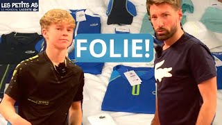 Voici ce que reçoit un espoir du tennis de 14 ans chez Lacoste 🎁 [upl. by Issiah193]