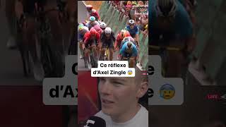 😱 QUEL RÉFLEXE  Il réussit à lui sauter par dessus  tourdefrance cycling sports cyclisme [upl. by Ebert]