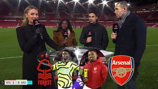 Nottm Forest v Arsenal 12 Gabriel Jesus And Saka On Fire Goal⚽ Mikel Arteta amp Jesus Reaction [upl. by Rusel]