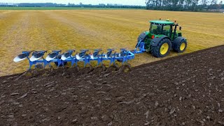 OnLand Ploughing  John Deere 7270R  8 furrow Lemken Diamant 11  KMWP Ploegen  Pflügen [upl. by Marti421]