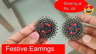 Everstylish Haul l Festive Earrings starting from Rs 69  Online Jewelry Haul I Styling Tips [upl. by Caves]