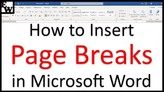 How to Insert Page Breaks in Microsoft Word PC amp Mac [upl. by Sirc804]