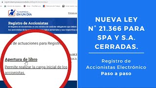 REGISTRO DE ACCIONISTAS ELECTRÓNICO CHILE 2023  Tutorial [upl. by Brigette31]