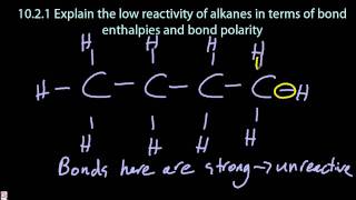 101R333 Explain the Low Reactivity of Alkanes SL IB Chemistry [upl. by Ahsinert774]