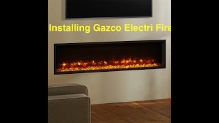 Hole in the wall Gazco Electric Fire and TV wall mount with concealed wires [upl. by Tabor845]