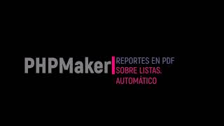 Configuración de proyecto PHPMaker para generar reportes directos en formato PDF DomPdf [upl. by Hankins]