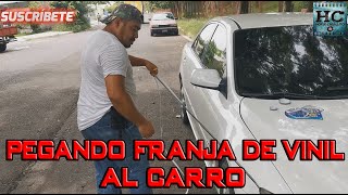 como pegar una franja decorativa a tu auto [upl. by Ellswerth]