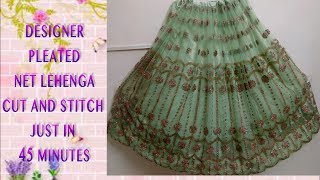 net lehenga cutting and stitching just in 45 minutes कैसे करे लहंगे की सिलाई प्रोफेशनल तरीके से [upl. by Ayle122]