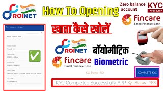 Roinet csp To Fincare account opening process रोइनेट सीएसपी से फिनकेयर खाता खोलने की प्रक्रिया [upl. by Elaina]