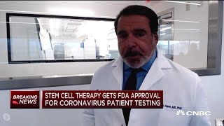 Coronavirus Testing stem cell therapy for coronavirus patients Dr Robert Hariri says [upl. by Nivaj]