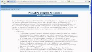 PhilGEPS Supplier  OnLine Registration [upl. by Memory644]