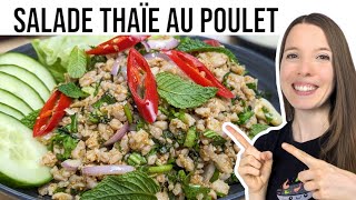 Cuisine Thai Larb au Poulet Recette Facile et Rapide HOP DANS LE WOK [upl. by Aetnuahs184]