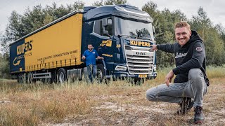 Container openbreken en alcoholcontrole tijdens het rijden met DAF XG [upl. by Binah]