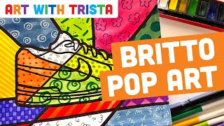 How to Create a Romero Britto Inspired Pop Art Painting Art Lesson  Art With Trista [upl. by Oigres]