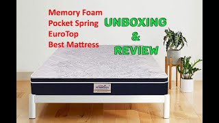 Springtek  EuroTop Luxe  Memory Foam  Pocket Spring  Mattress Review  72X72X12  Unboxing [upl. by Tolkan185]