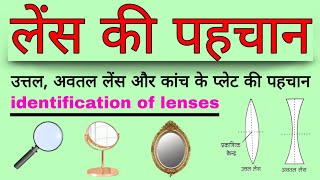 convex and concave lenses  उत्तल लेन्स और अवतल लेन्स की पहचान  Identification of Lenses  pahchan [upl. by Enihpets]