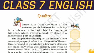 Quality Class 7 English Unit 5 in Hindi  English explanation  Edu Villa Point [upl. by Zosi]