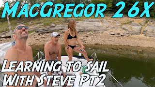 Learning To Sail MacGregor 26 Mark Twain Lake Trailer Sailer With Steve Pt2 [upl. by Amaso]