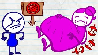 Pencilmate and Pencilmiss Find LOTS of Apples  Animated Cartoons Characters  Animated Short Films [upl. by Yennaiv]