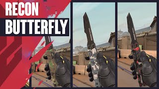 Recon Butterfly Knife Skin Showcase Recon Balisong  Valorant Recon Skins [upl. by Ayahsal]