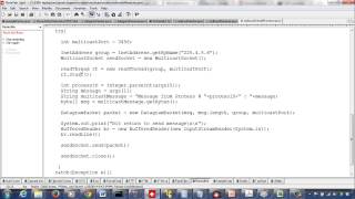 12  Multicast Socket Multicast Sender Receiver Example 52 [upl. by Moorish]