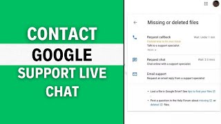 How to Contact Google Support Live Chat QUICKLY [upl. by Riggs]