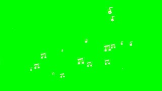 Music Notes Blinking Green Screen Animated [upl. by Luhem168]