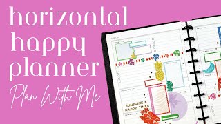 Happy Planner Horizontal Plan With Me Creative Planner Idea Bold amp Botanicals August 2024 [upl. by Ahsilav]