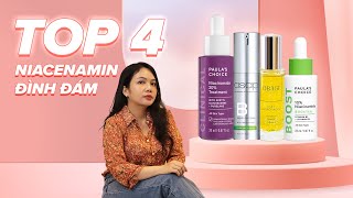 Top 4 serum Niacinamine trị thâm nhỏ lỗ chân lông HUỲNH THUYÊN [upl. by Simons]