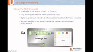 ClearOne Training  Pre AEC Crosspoint [upl. by Annaor]