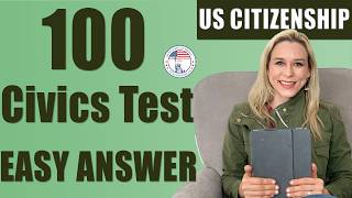 2024 100 Civics Questions and answers in RANDOM Order amp SIMPLEST ANSWERS [upl. by Eelidnarb127]